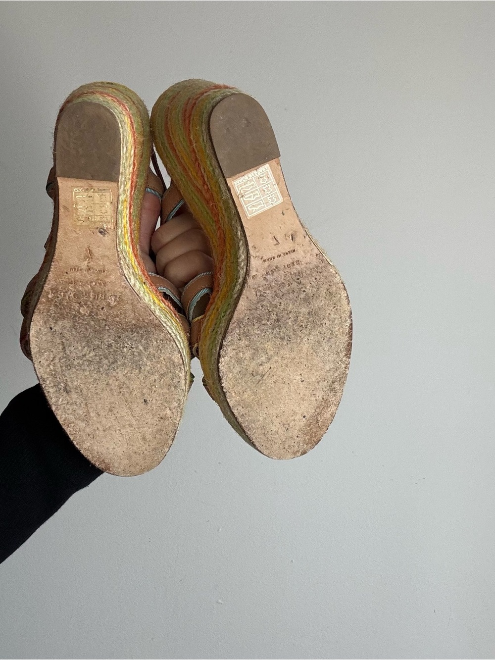 Kate Spade Women’s Multicolor Espadrille Wedge Sandals Made in Spain - Picture 6 of 7